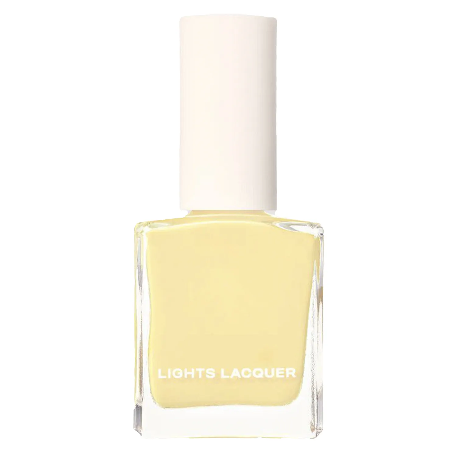 A bottle of Lights Lacquer nail polish labeled Banana Split