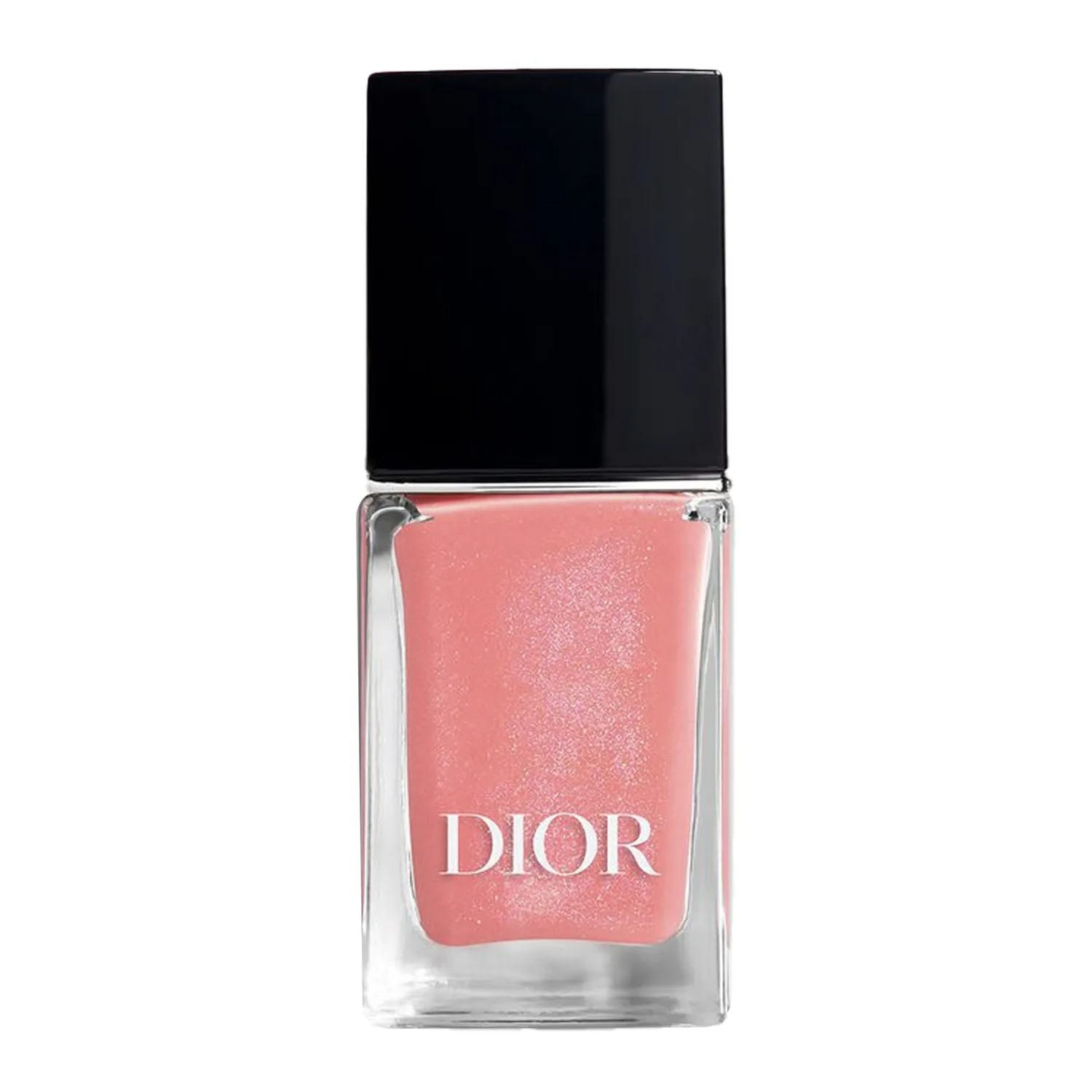 A bottle of Dior nail polish sleek glass container with a black cap