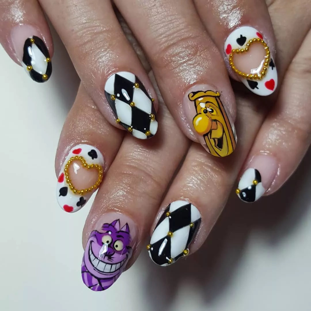 3d Nail Art Curiouser and Curiouser