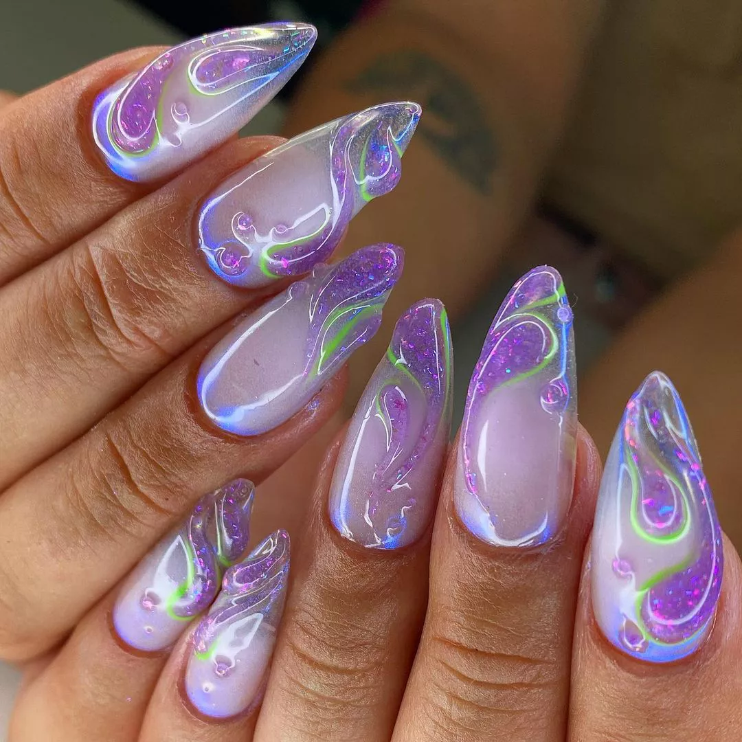 Sagittarius Nails Fairy Vibes