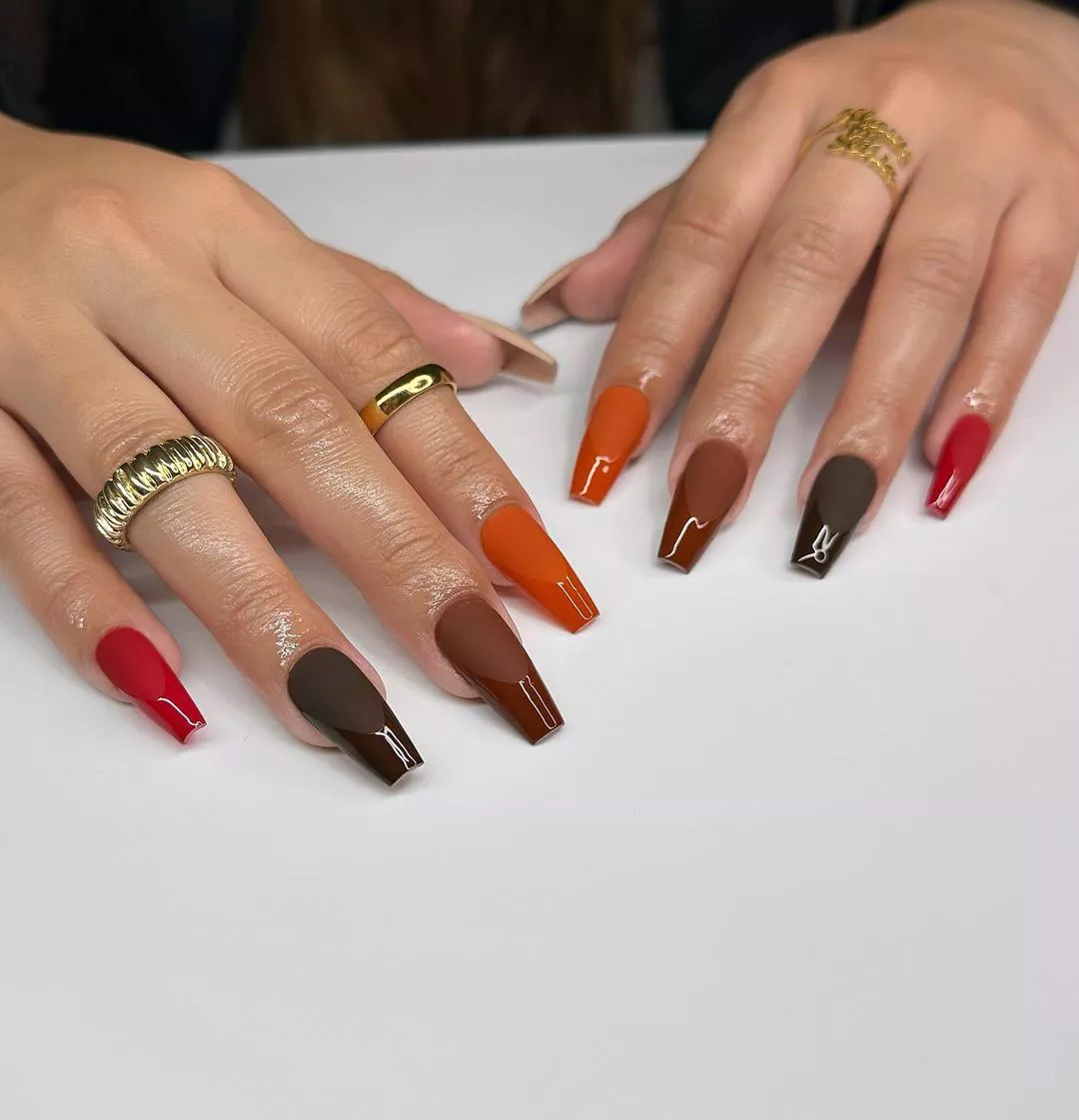 Fall Tips Thanksgiving Nail Designs