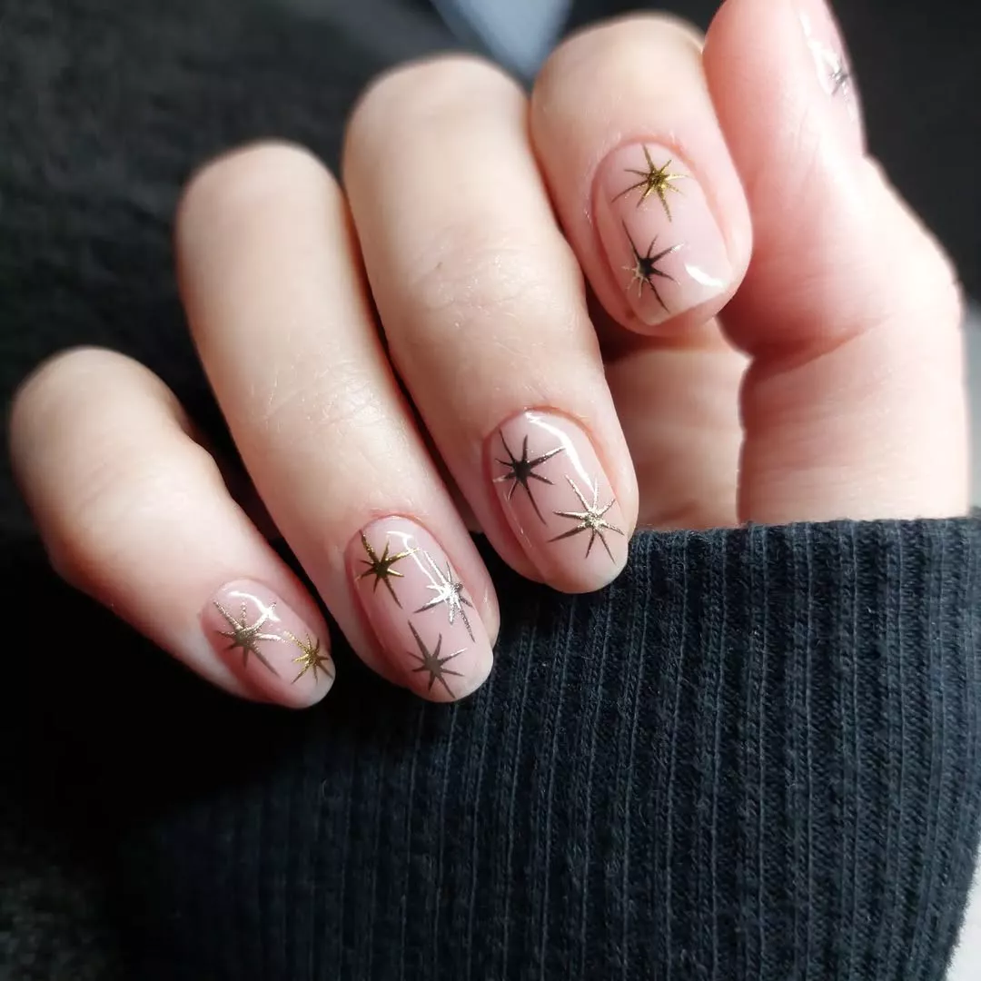 Mixed Metals New Years Eve Nails