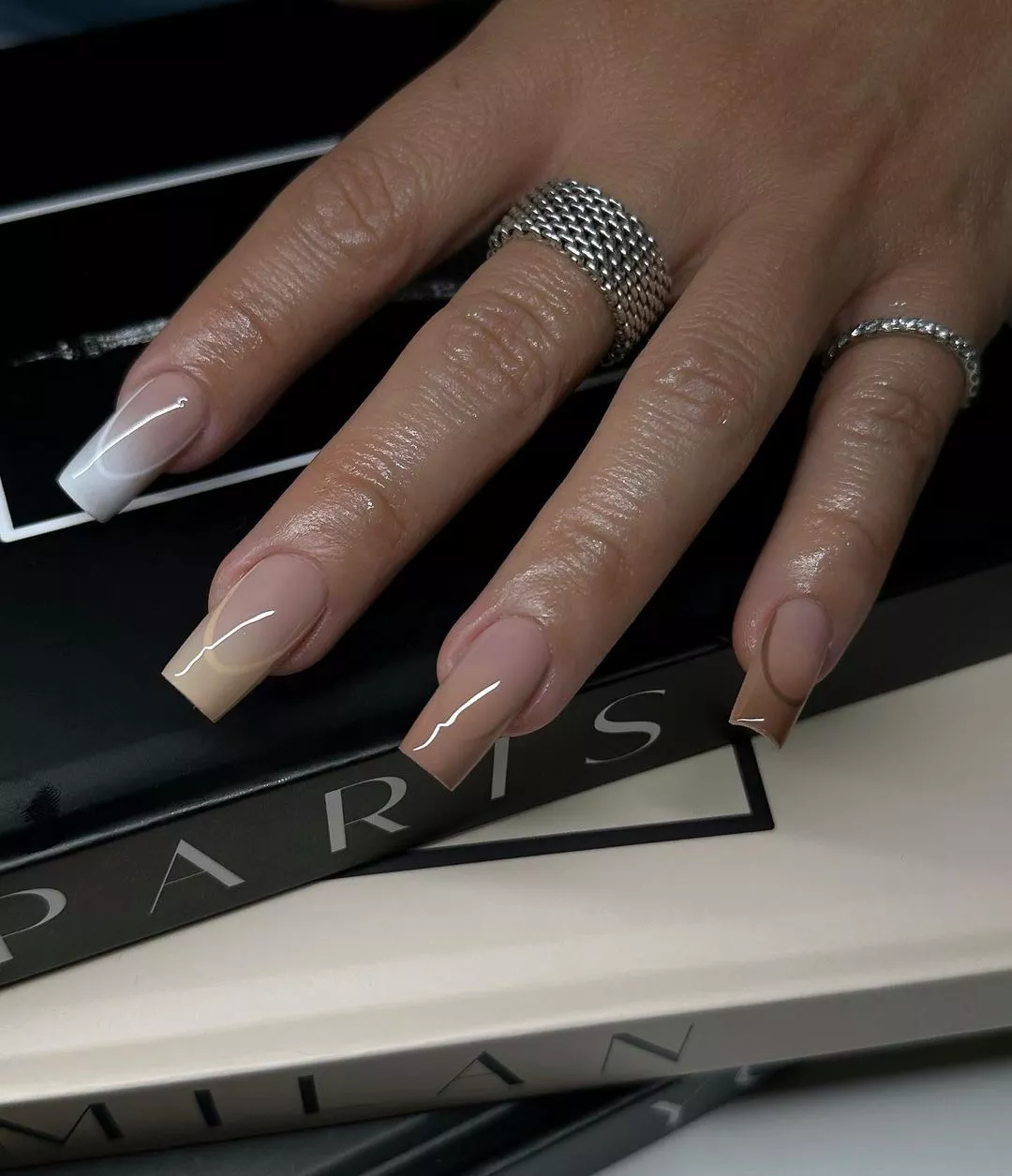 Capricorn Nails Gradient French Ombré