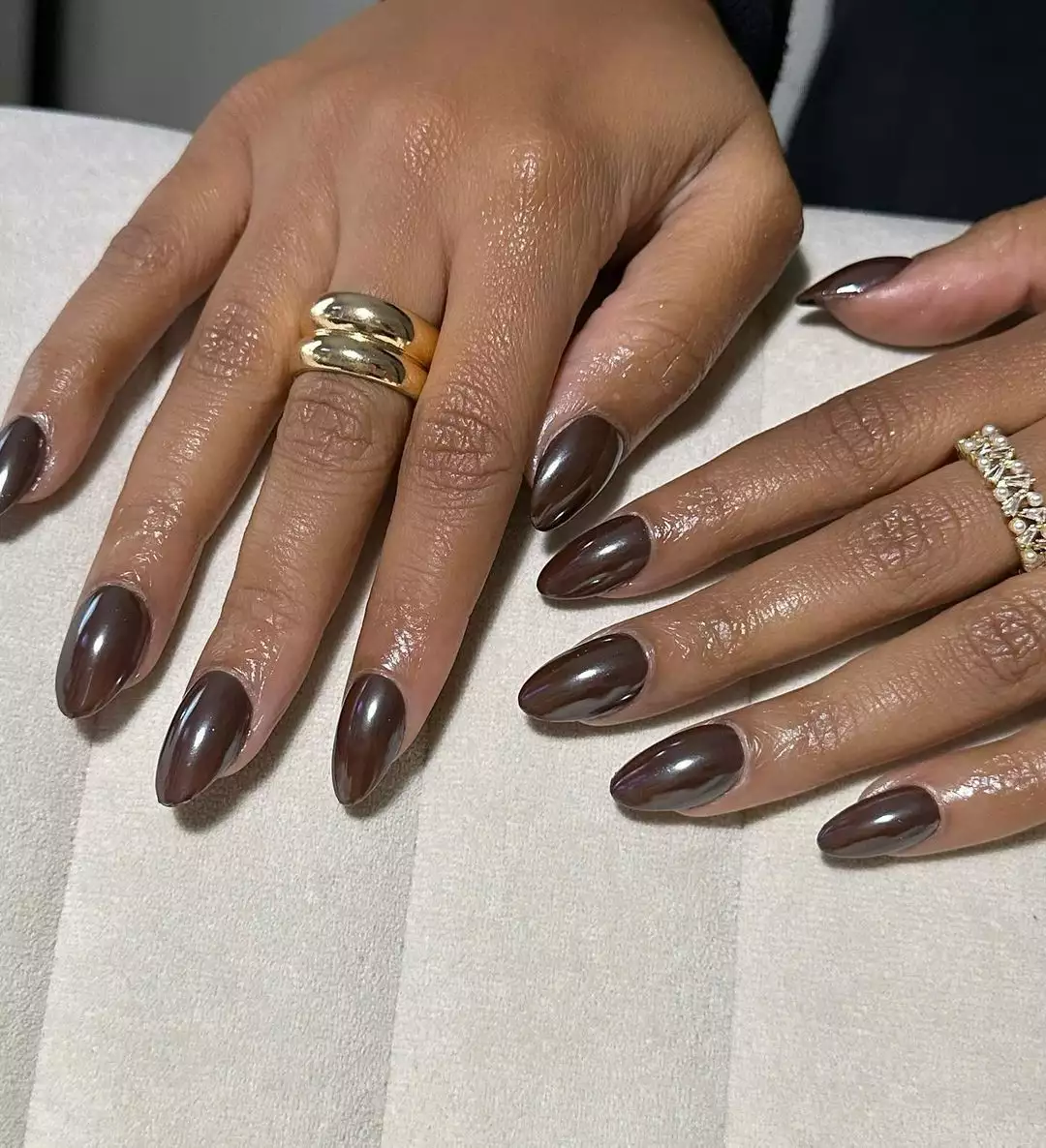 Glazed Chocolate Thanksgiving Nails
