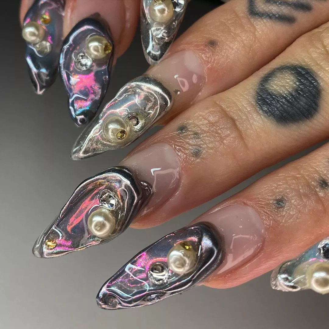 3d Nail Art The Not-So-Hidden Pearls