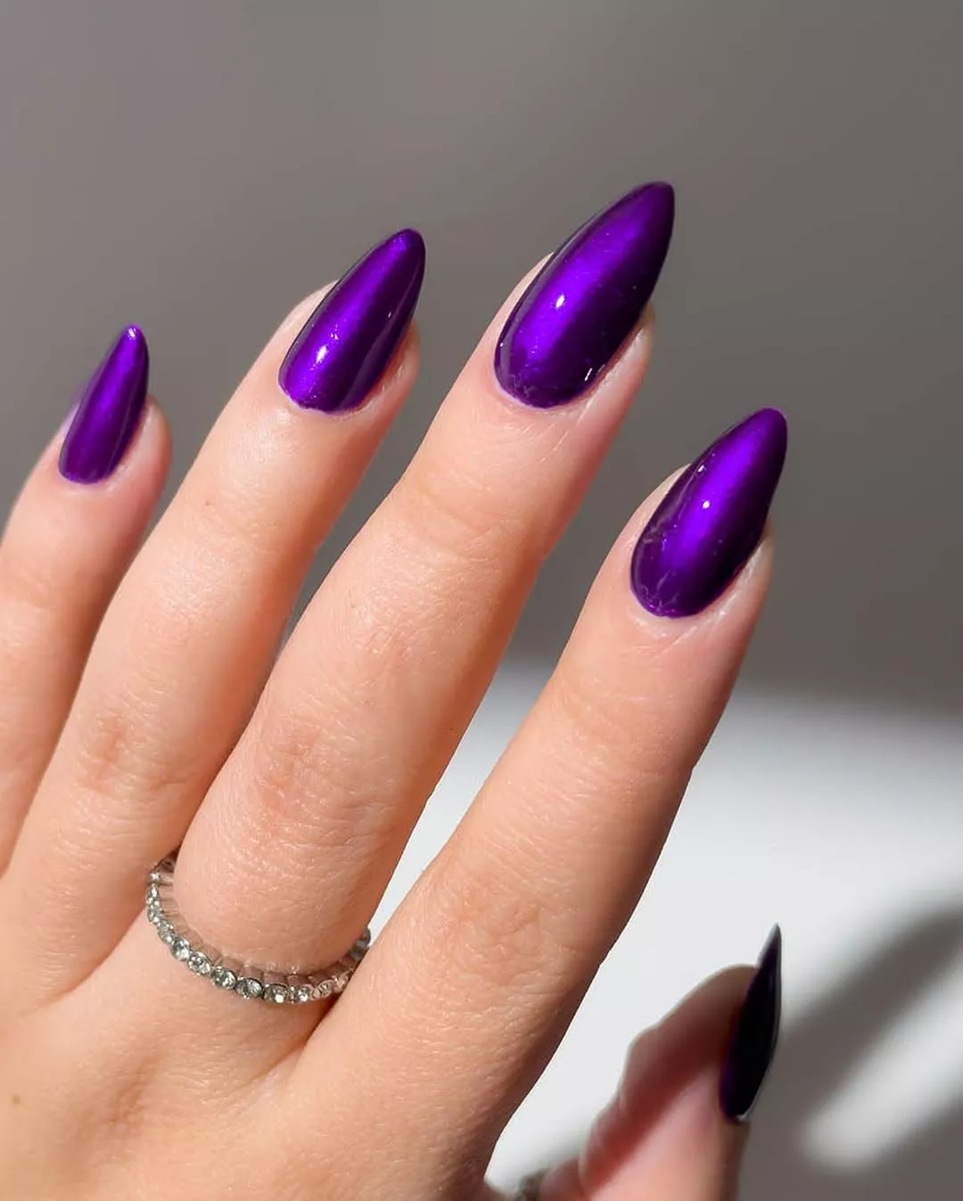 Deep purple nails