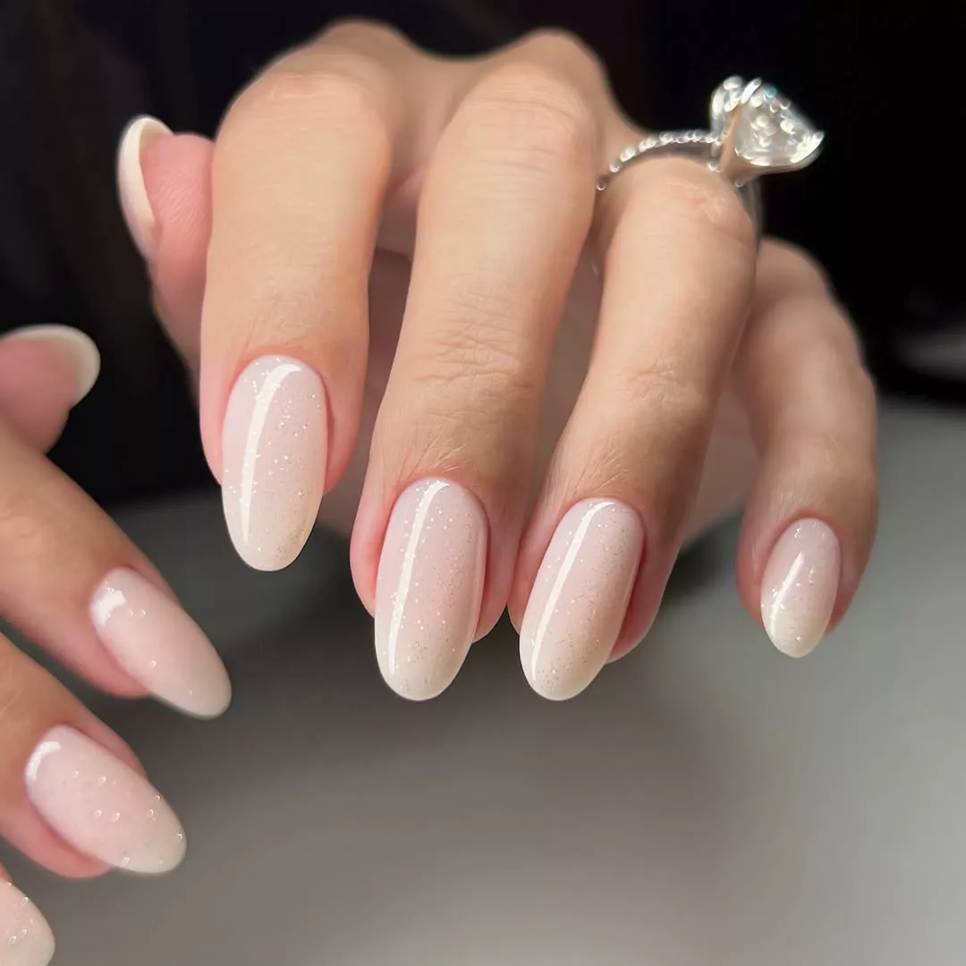 Milky Spark Winter White Nail Ideas