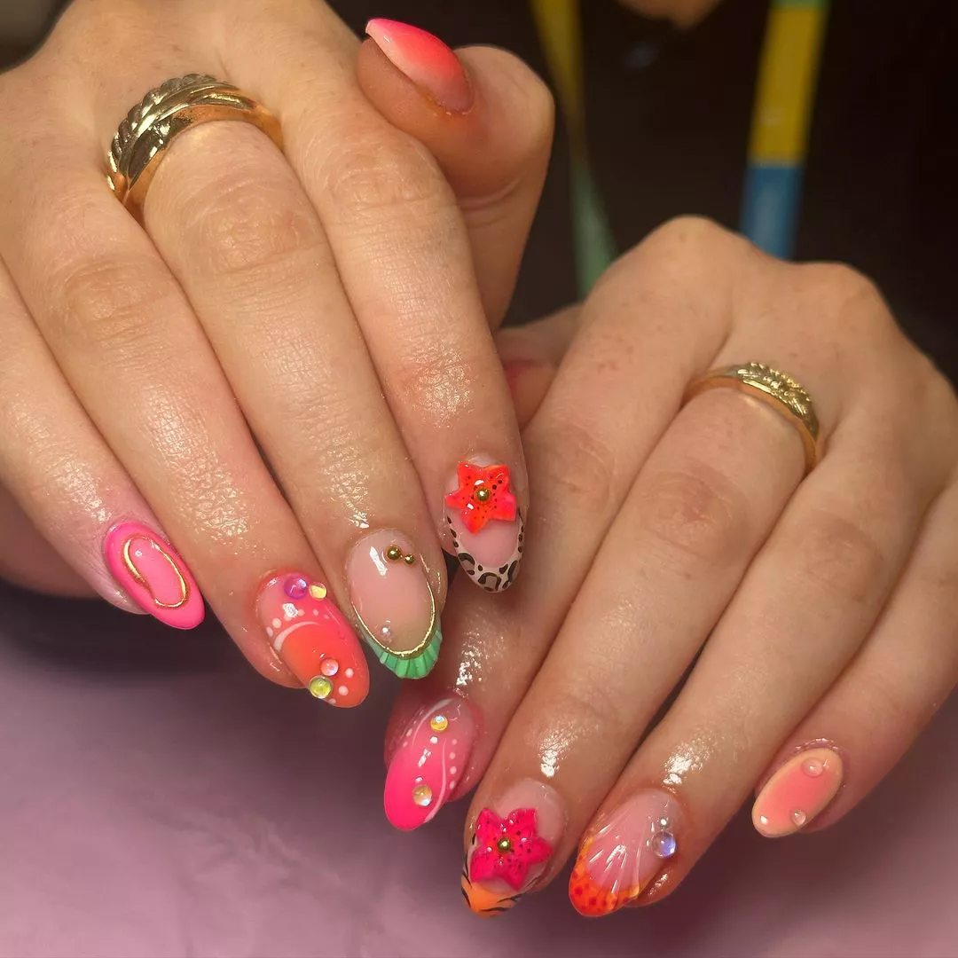 3d Nail Art Neon Everything