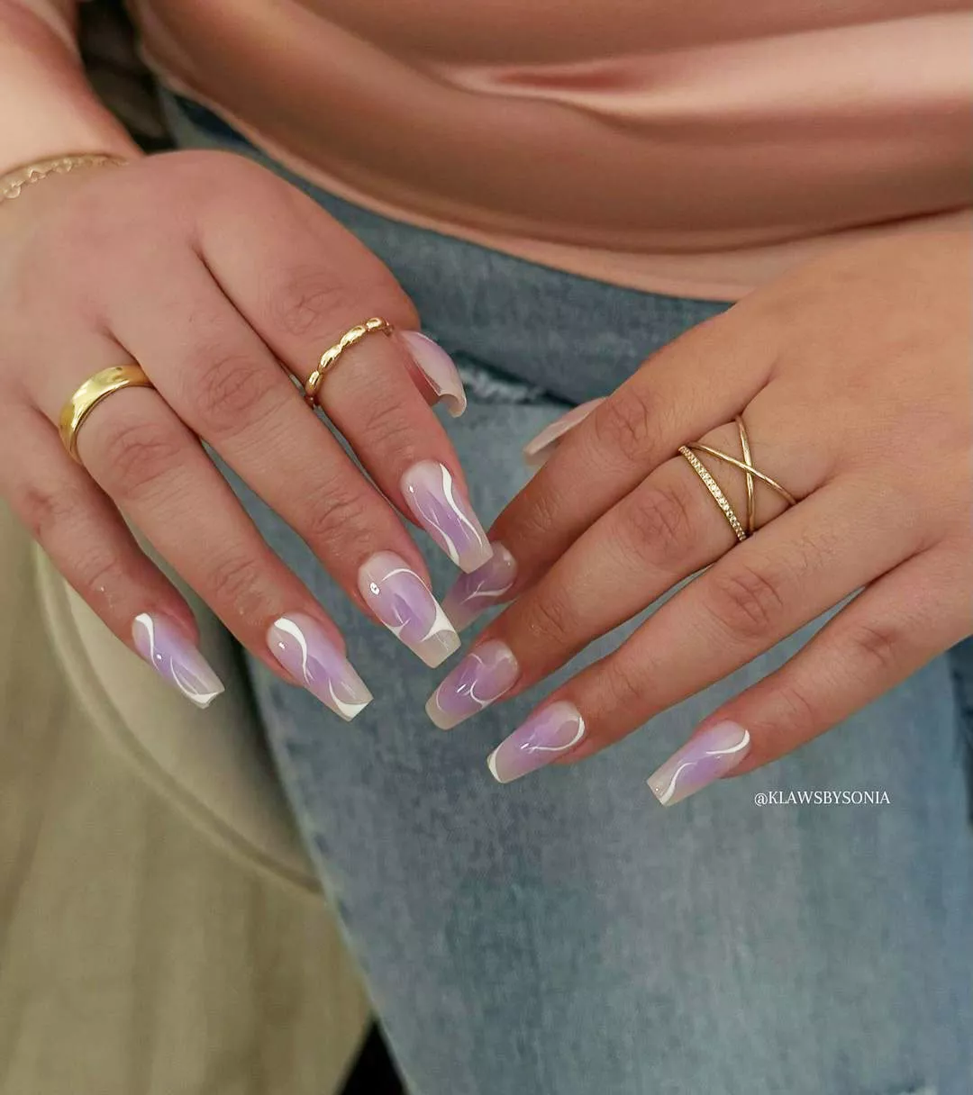 Sagittarius Nails Lilac Aura