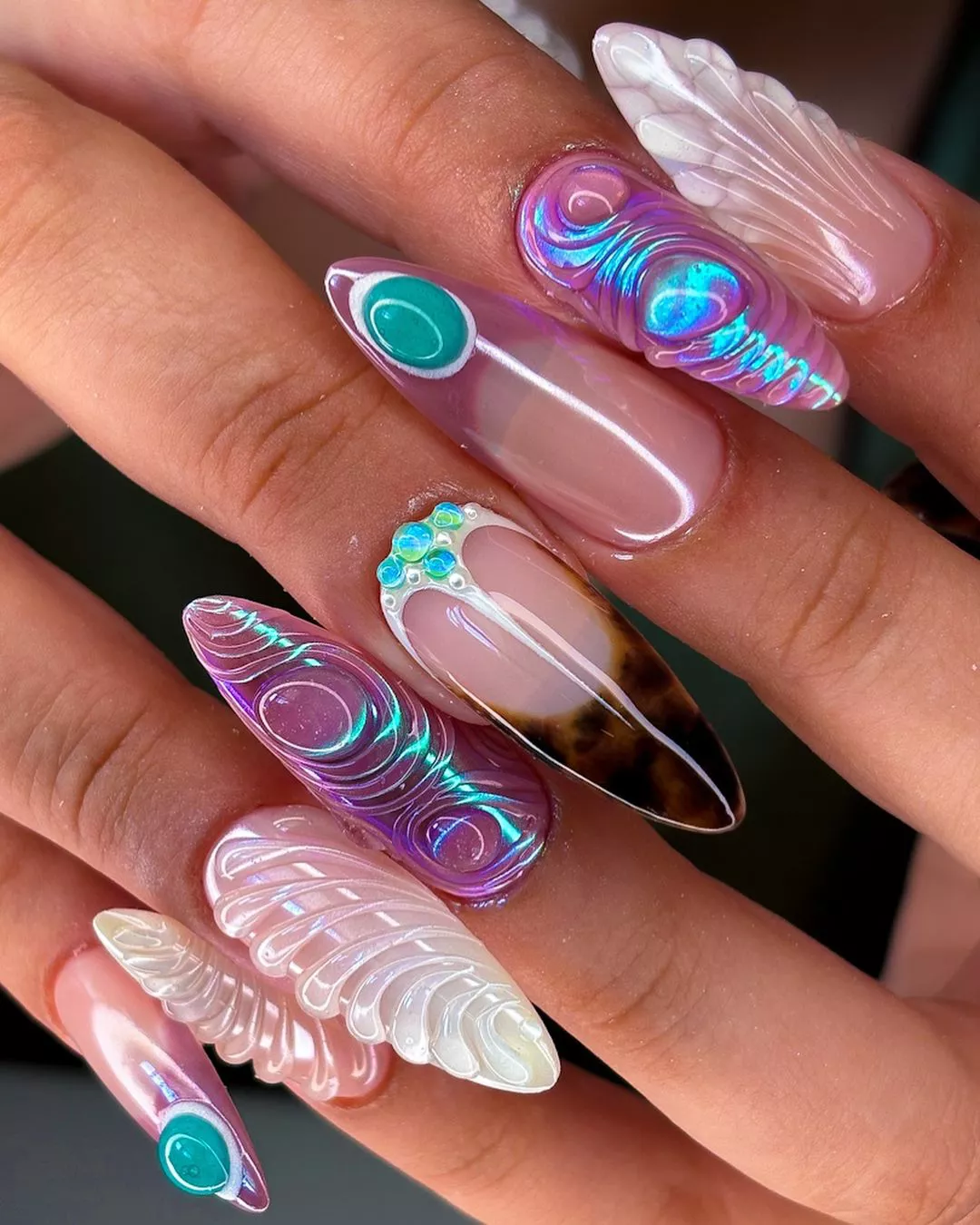 3d Nail Art Under the Sea