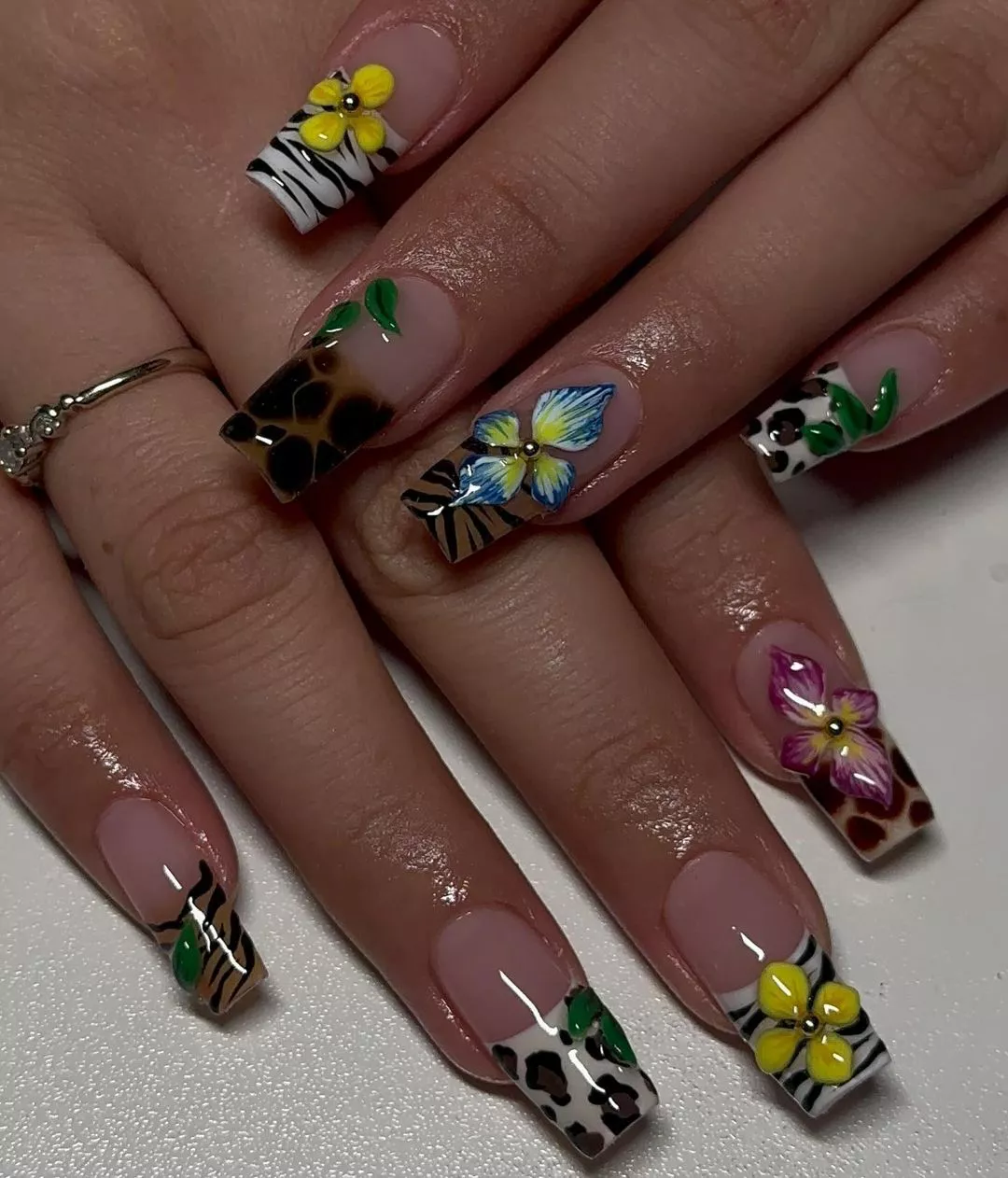 3d Nail Art Prints and Petals