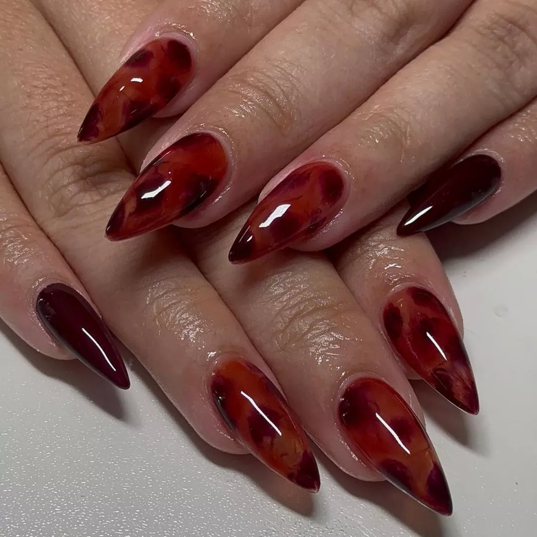 Capricorn Nails Garnet Tortoiseshell