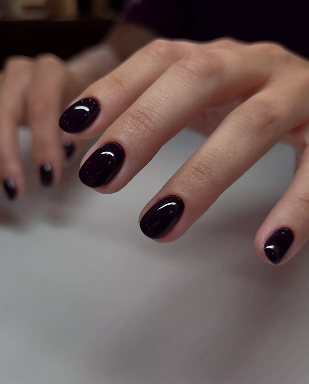 Sagittarius Nails Nearly Black