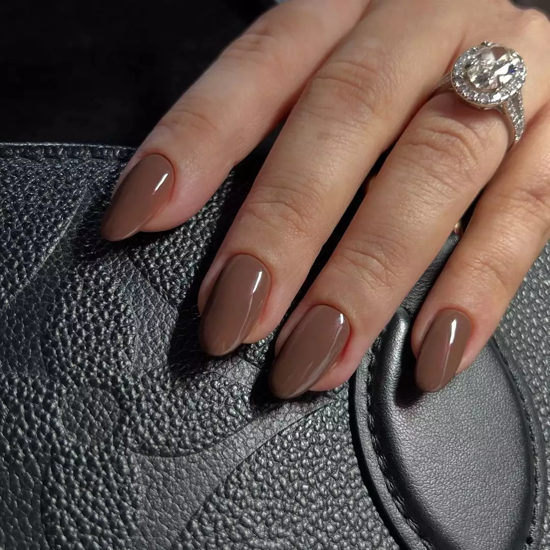 Coffee Bean Thanksgiving Nails