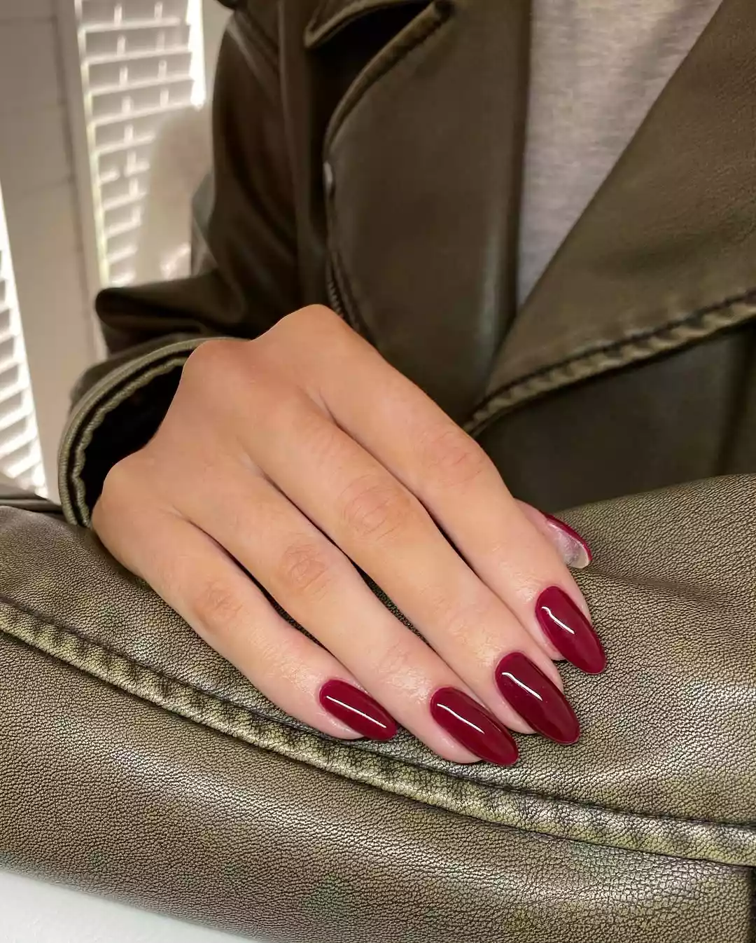 Timeless Burgundy Short Winter Nails