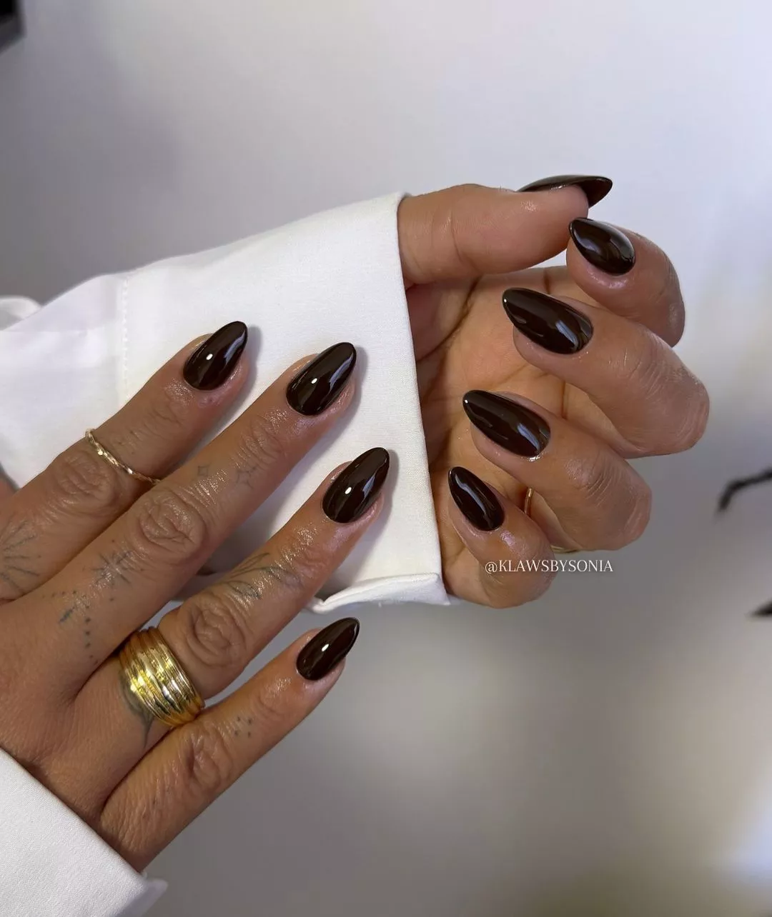 Espresso Brown Thanksgiving Nails