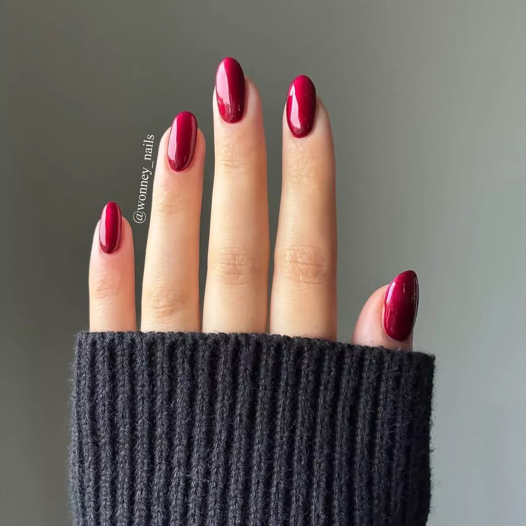 Cranberry Chrome Manicure