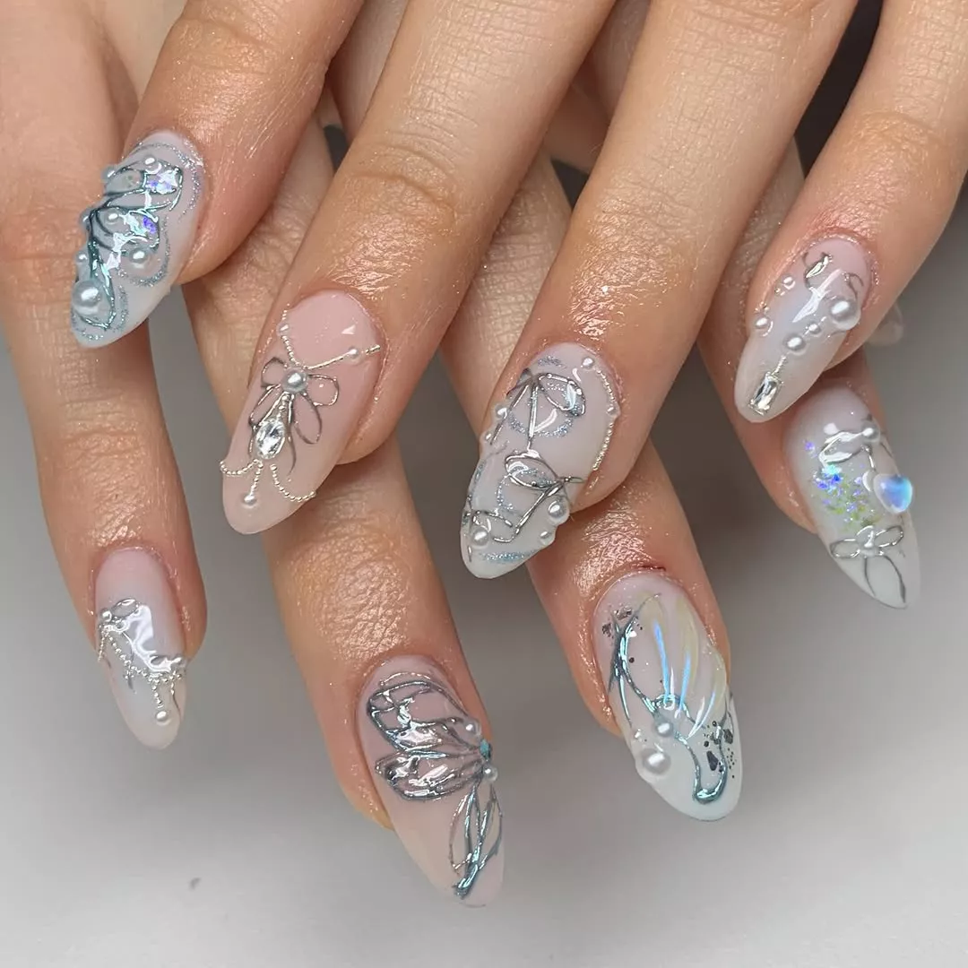 Ice Princess New Years Eve Nails