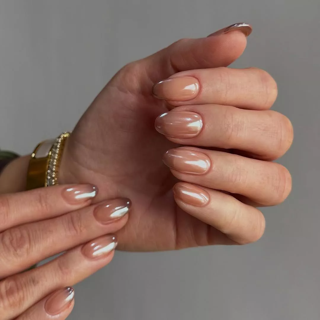 Chocolate Glaze Short Winter Nails