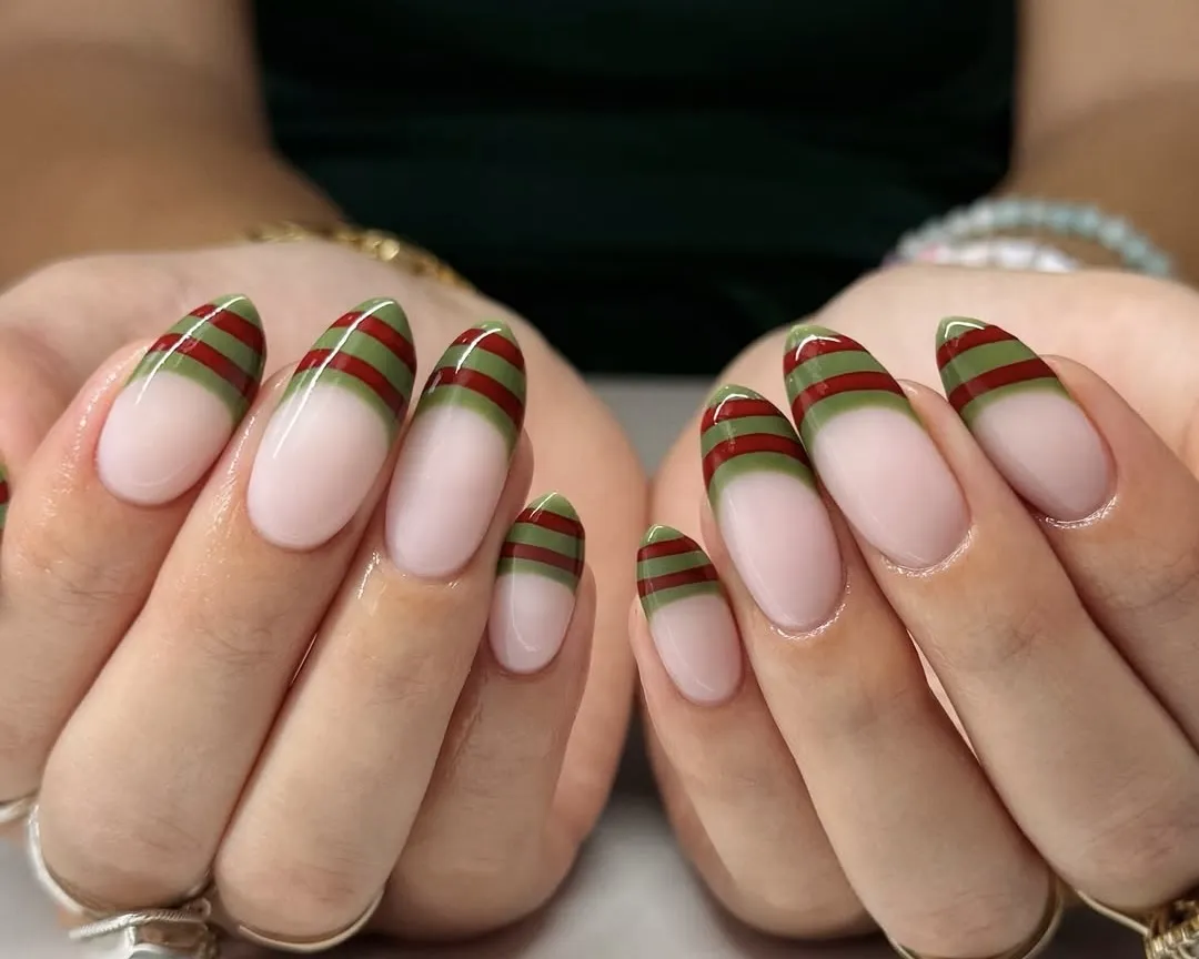 18 Christmas French Tip Nails to Try, from Poinsettias to Festive Plaids