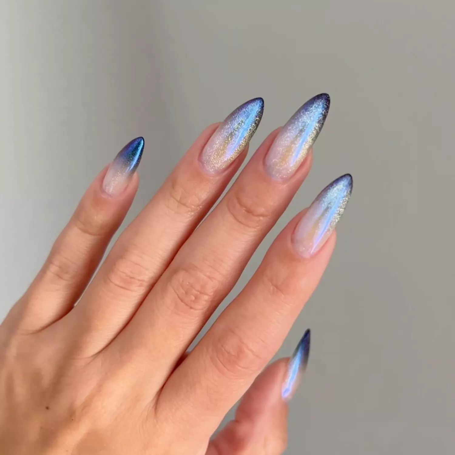 Frozen Glitter Ombre Nails - InStyle December Nails 