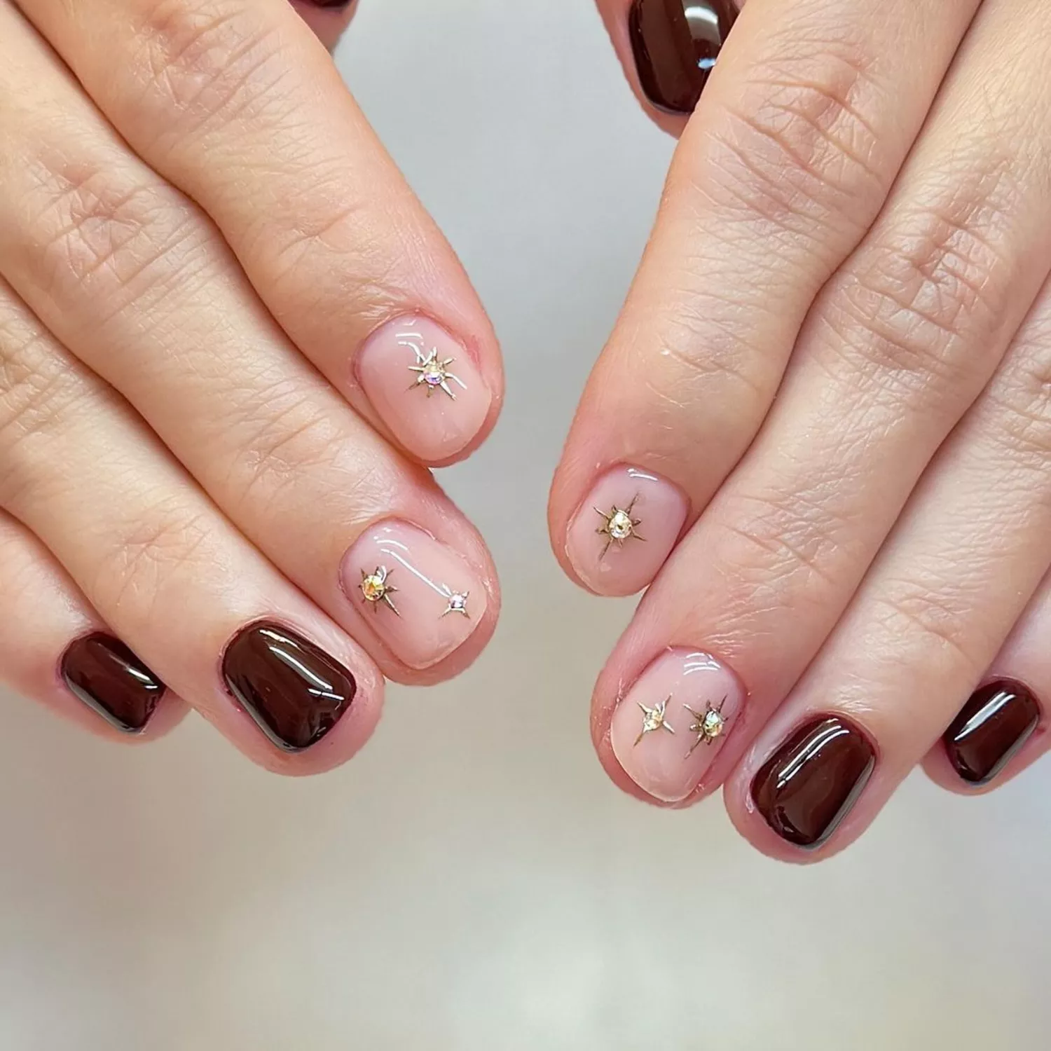 Magical Maroon Shorties - InStyle December Nails 