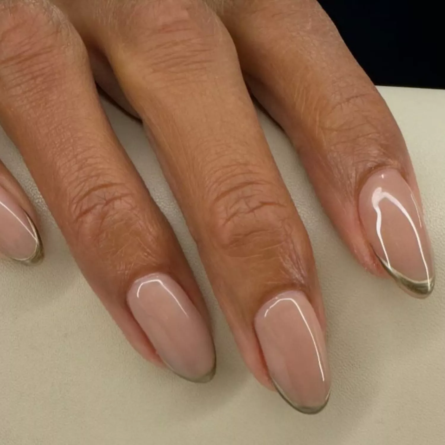 Metallic Silver Micro French Tips - InStyle December Nails 