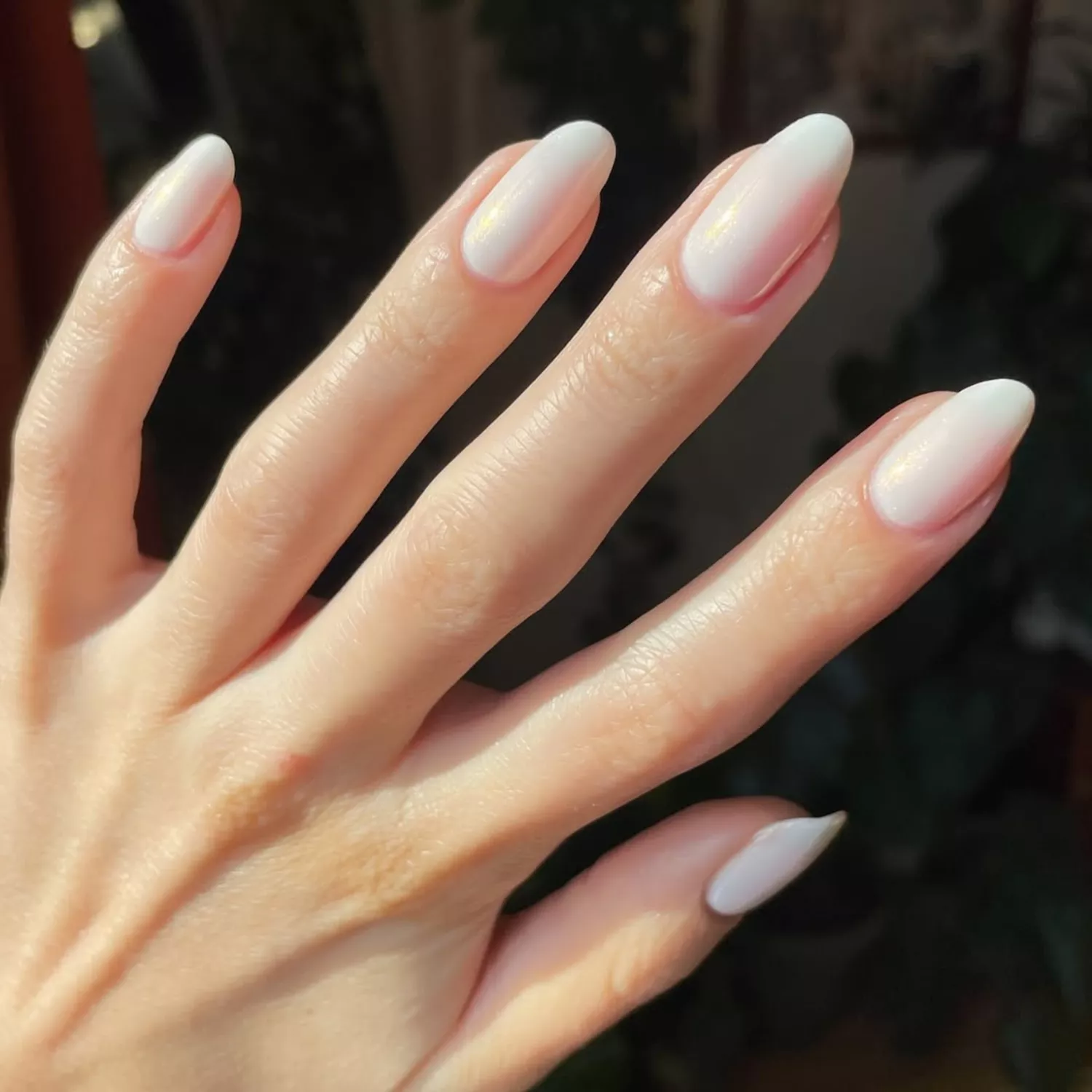 Sheer Subtle Shimmer Nails - InStyle January Nails