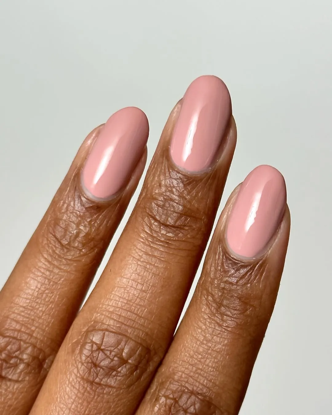 Light pink nails with gray undertones
