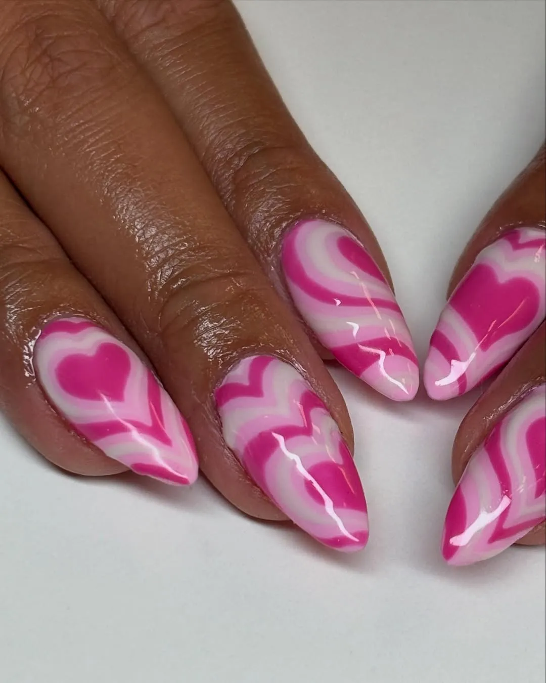 Pink hearts in a Powerpuff Girls Style design