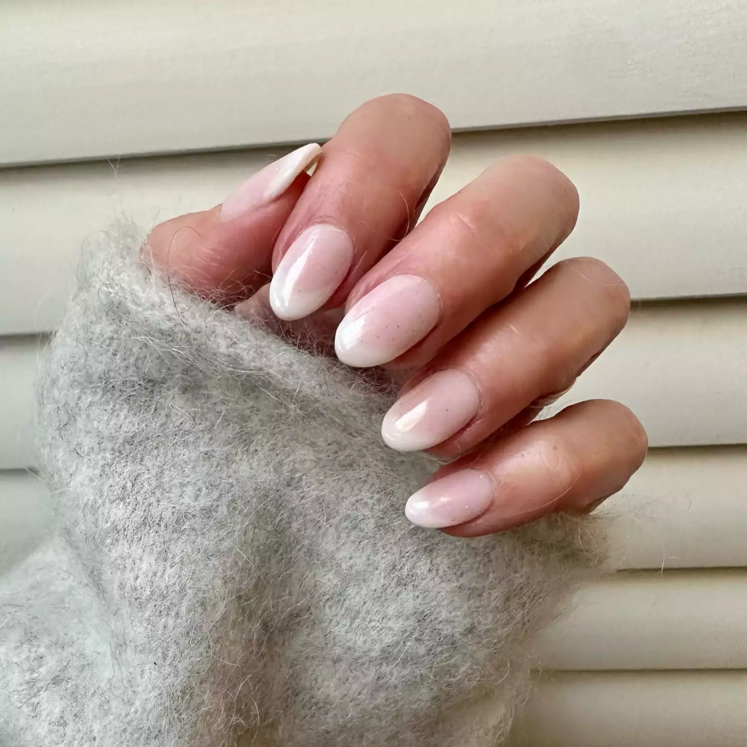 so classic White Ombre Nails