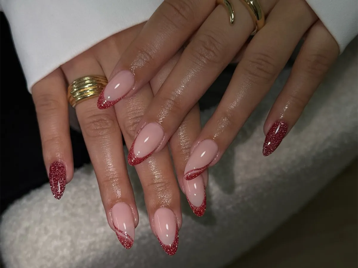 15 Red French Manicures for a Chic, Yet Festive Look