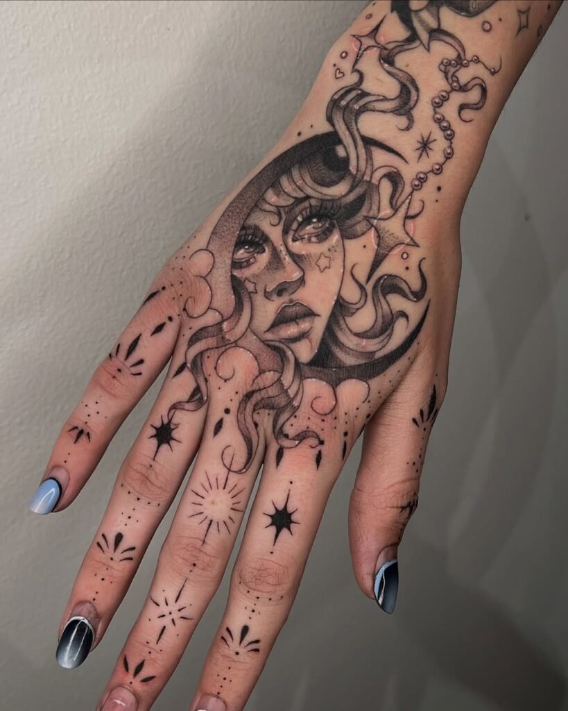sacred feminine tattoo wild women moon goddess