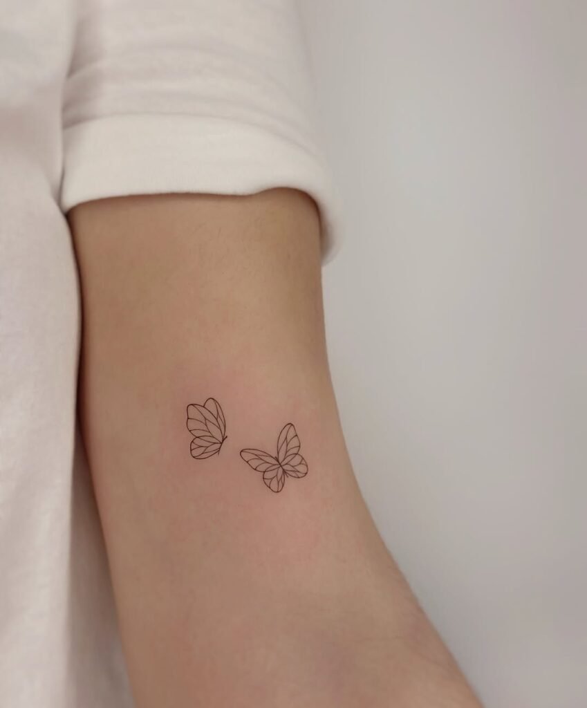 elegant feminine tattoos for women butterfly