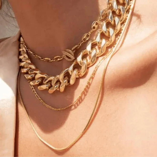 14k Women's Yellow Gold Chain Necklace 14k Best Trending Birthday Wedding Gift Mom Wife