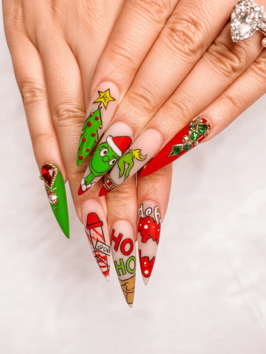 20 Stunning Baddie Christmas Nails 2025 Ideas to Try This Holiday Season