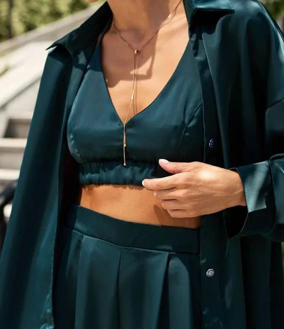 3-Piece Satin Suit