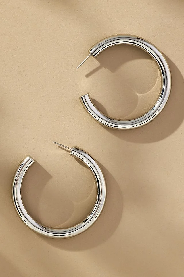 accessory Ettika Thick Classic Hoop Earrings Anthropologie $40