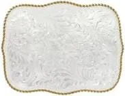 accessory Montana Silversmiths Scalloped Silver Engraved Western Belt Buckle Montana Silversmiths $140