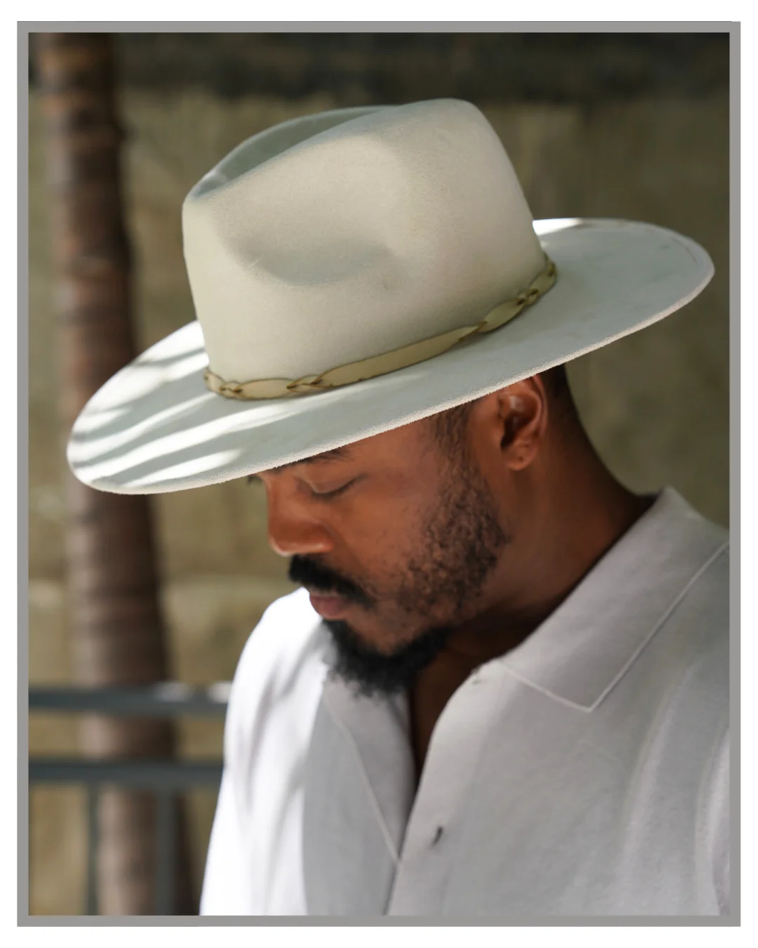 accessory Wide Brim Western Fedora Hat with Braided Twist Leather Band truthBlack $50