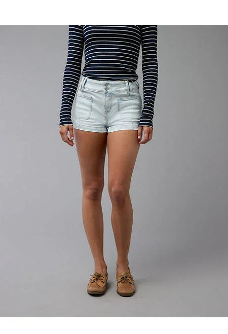 AE Next Level Women's High-Waisted Ripped Denim Shorts