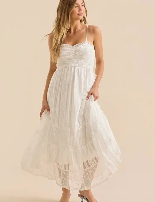 Altar'd State Tami Lace Tiered Maxi Dress