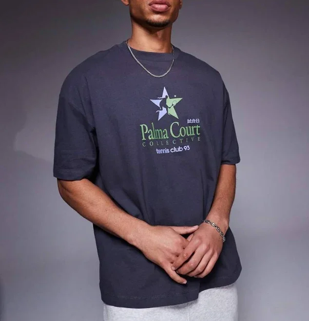 ASOS Oversized T-Shirt with Sports Graphic