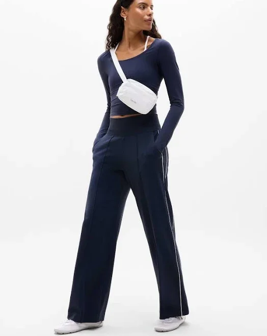 Athleta Women's Venice High Rise Track Stripe Wide Leg Pant