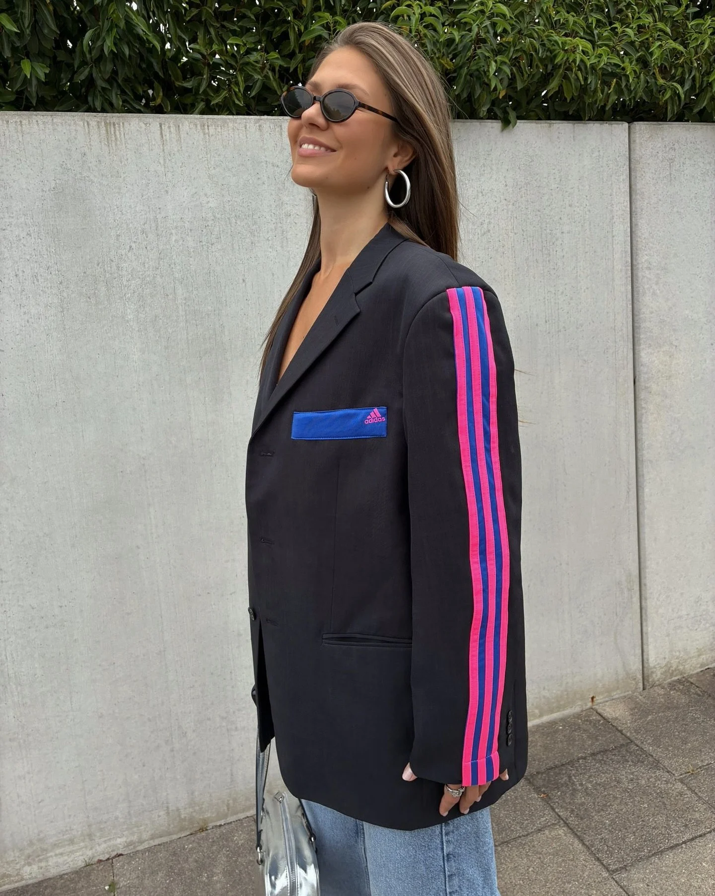Athletic Inspired Blazer With Denim