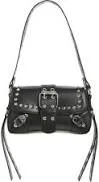 bag BP. Buckle Rivet Faux Leather Shoulder Bag in Black at Nordstrom Nordstrom $49.5