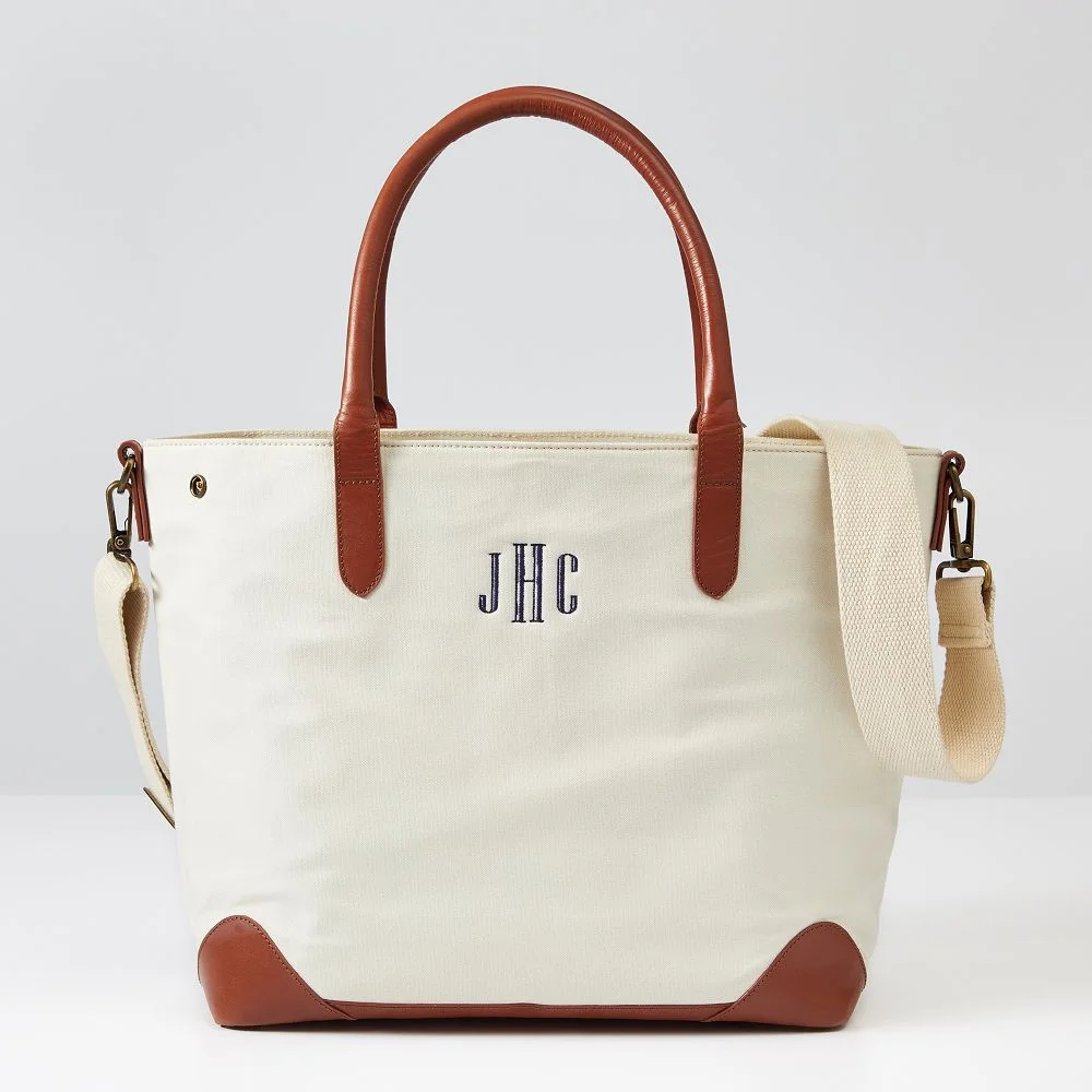 bag Canvas and Leather Travel Tote Mark and Graham $129