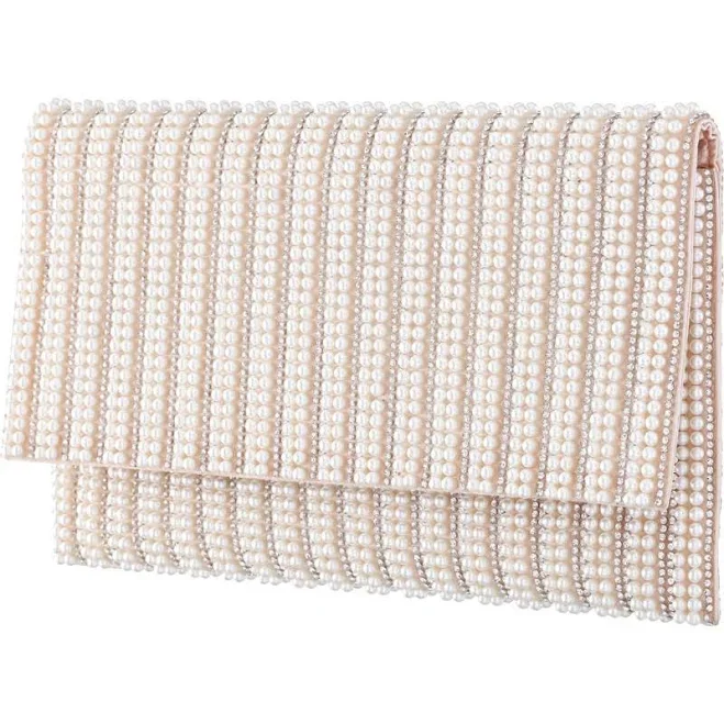 bag Nina Crystal & Imitation Pearl Clutch Nordstrom $88