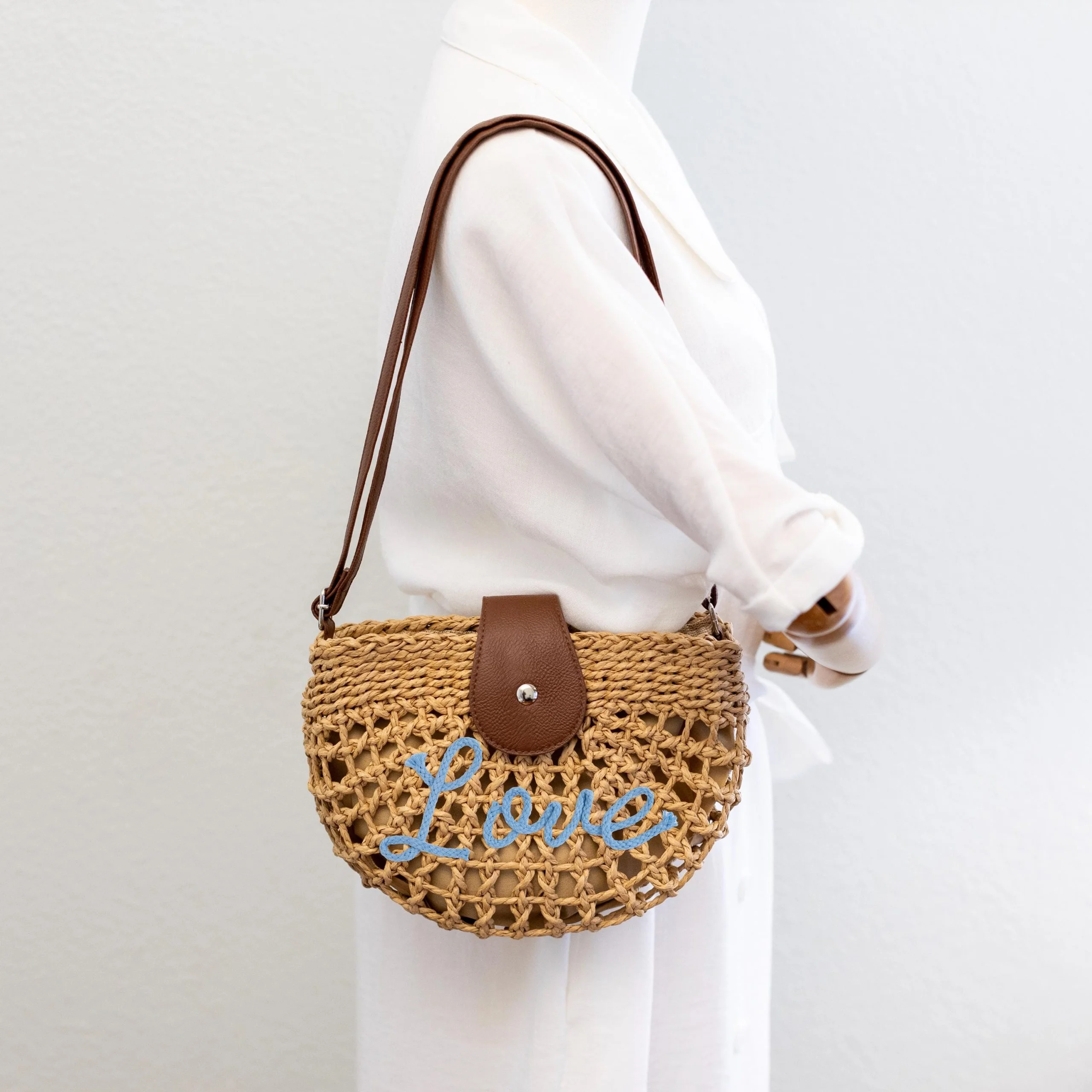 bag Straw Half-Moon Shoulder Bag: Boho Chic Woven Purse Etsy $42