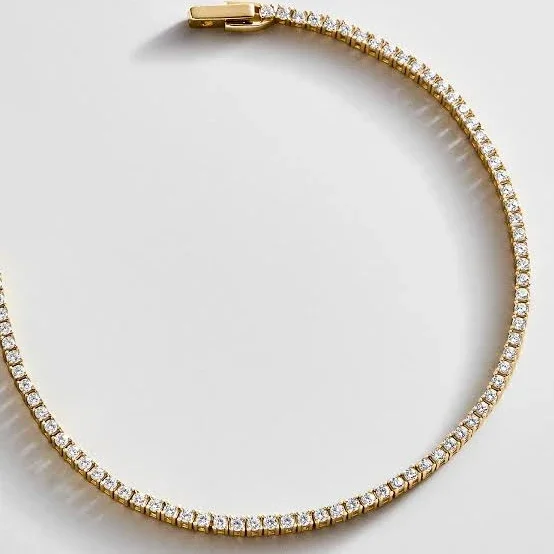 BaubleBar Billie 18K Gold Tennis Bracelet